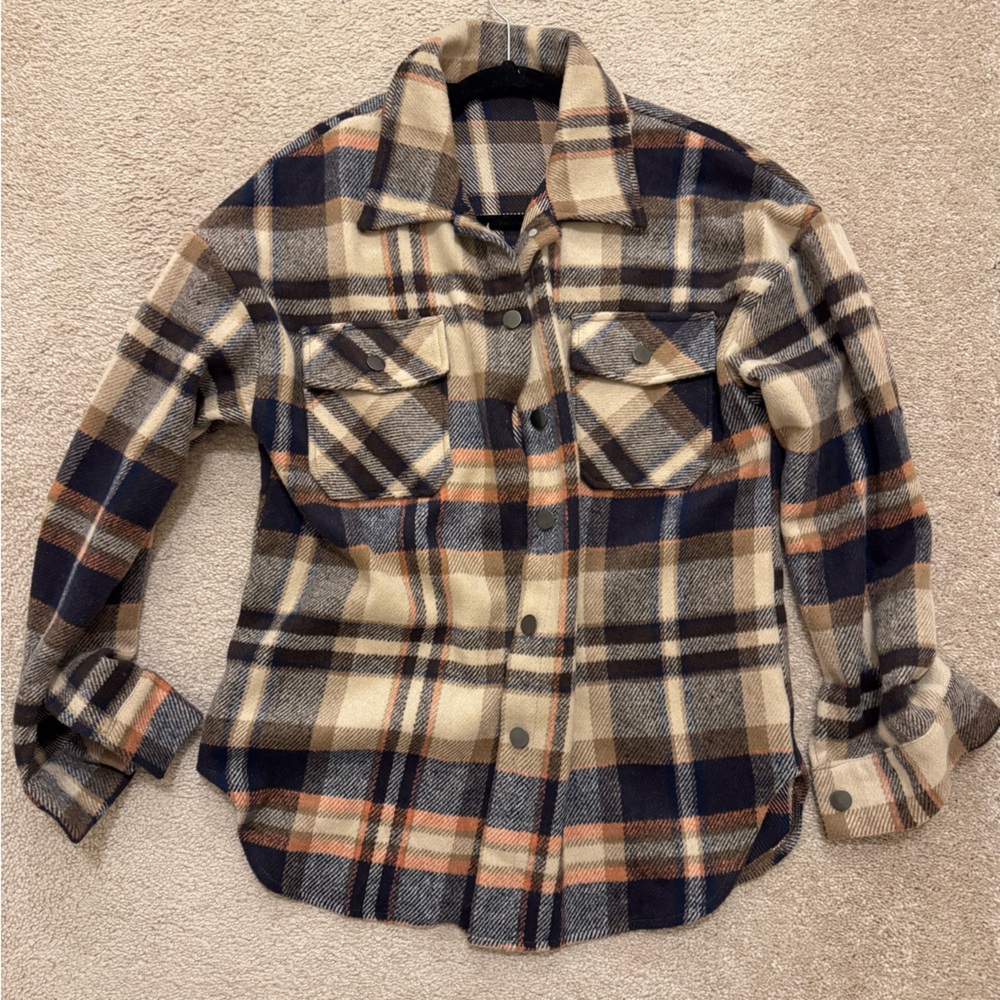 Plaid Button-Up Shacket